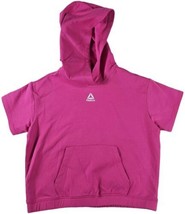 Reebok Teens Ladies Rasberry Rose Short Sleeve Pullover Hoodie Top Size XXL (18) - $12.86