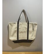 Lands’ End Extra Large  Canvas Tote Boat Bag Brown/Cognac 33x38” Y2K - $179.79 CAD