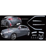 Rain Guards Full Kit for Hyundai Veloster 2012-2018 (18PCs) Chrome Finis... - $201.39