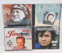 CD Lot of 4 1960s Country Music Artists Johnny Cash-Patsy Cline-Nelson-Reeves - £11.74 GBP