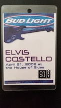 ELVIS COSTELLO - 2002 ROSEMONT, ILLINOIS ORIGINAL TOUR LAMINATE BACKSTAG... - £58.84 GBP