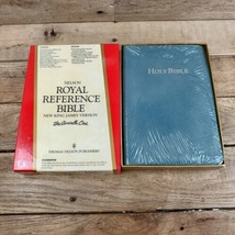 New King James Version Royal Reference Bible Nelson 745WB Williamsburg Blue NIB - £77.77 GBP
