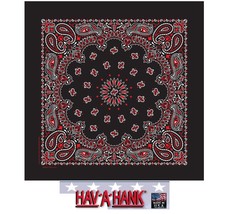 Havahank 2-Sided Cotton Paisley Bandana Head Neck Face Wrap Scarf Handkerchief - £4.80 GBP