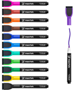 Magnetic Whiteboard Markers - 12 Count Colorful Fine Tip Dry Erase Marke... - $10.28