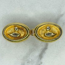 Dotty Smith Gold Tone Vintage Signed Small Duck 2 Piece Interlocking Belt Buckle - £15.63 GBP