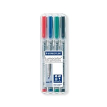 Staedtler 315 WP4 Lumocolor Universal Non Permanent Medium Pens - Assorted Colou - $23.00