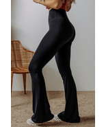 Black V Shape High Waist Flared Leggings - $252.73 MXN