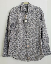 Thomas Dean Mens TD Shirt Light Blue Multi-Color Floral Size L NWT - £46.67 GBP