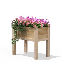 32 in x 16 in x 31 in Elevated Cedar Wood Raised Garden Bed - Made in USA - £194.50 GBP