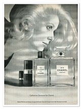 Print Ad Chanel Perfume Catherine Deneuve Vintage 1972 Advertisement - £7.79 GBP