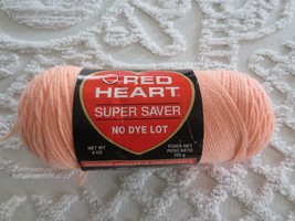 8 Oz. Red Heart Super Saver 100% Acrylic #327 Light Coral Med. 4 Yarn - £4.02 GBP