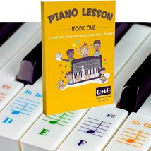 QMG Color Piano and Keyboard Stickers and Complete Color Note Piano Music Lesson - $33.56