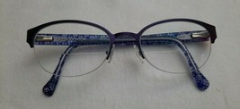 Lucky Brand Coastal Women&#39;s Eyeglasses Frames Half-Rim 49-18-135 Purple - £15.25 GBP