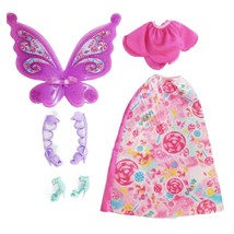 2015 Barbie Fairytale Dress Up Candy Princess Skirt Fairy Wings Costume ... - $93.01 MXN