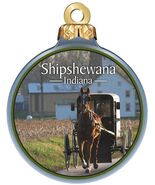 Shipshewana Amish with Horse and Buggy Christmas Tree Ornament - $10.99