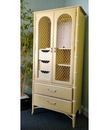 1970 Thomasville Faux Bamboo Armoir Wardrobe Allegro Bali Hai Palm Beach... - $1,424.65 CAD