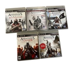 Lot Of 5 Assassin&#39;s Creed Games PS3 Playstation 3 Games II III Brotherhood Flag - $28.04