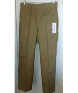 DICKIES PLAIN FRONT TWILL PANTS EASY CARE CLASSIC FIT WORK PANTS-32x32-NWT - €20,60 EUR