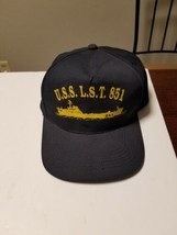 Vintage U.S.S. L.S.T 851 Navy Carrier Ship Snapback Hat, Military Collec... - $14.80