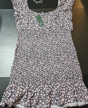 Wild Fable Floral Scoop Neck Smocked Body Mini Dress #3608 Size XXL 100%... - £7.51 GBP