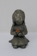 Hudson Pewter Kneeling Girl with Flower 3&quot; Figurine - £18.80 GBP