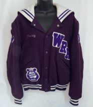 Vintage DeLong High School Varsity Eagles Band Jacket Sz 40 Wool Blend Lettered - $56.99