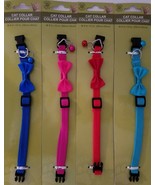 Cat Collars Spandex Quick-Release Buckle Adjustable Bell &amp; Bow S20, Sele... - £2.39 GBP