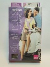 Mediven Plus MediSilk Compression Stockings 30-40 mmHg Beige Il Open Toe New - $39.55