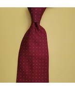 Nautica Men Dress Silk Tie Red with print 4&quot; wide 58&quot; long - £8.04 GBP