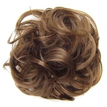 Clip in Messy Hair Bun Extension Chignon Hair Piece Ponytail Ash Brown A16 - £7.86 GBP