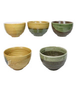 Abstract Art Tenmoku Glazed Ceramic 10oz Matcha Tea Bowl Set of 5 Made I... - €42,80 EUR