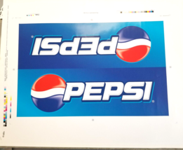 Pepsi Ball Logo Art Work 2000s Red White Blue Preproduction Advertising Large - £15.14 GBP