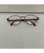 VTG NOS Silhouette Red Metal Frame &amp; Patterned Plastic Arm Glasses 53-17... - $35.00