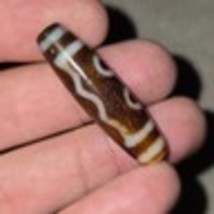 Old Himalayan Indo Tibetan Agate Bead 5 eyes pattern Amulet - $1,214.34 MXN