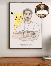 Custom Pokemon Cartoon Portrait, Cartoon Portrait, poke trainer, pokemon... - £3.78 GBP