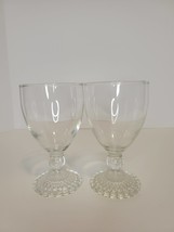 Vintage Anchor Hocking Bubble Foot Hobnail Juice/Wine Glass-Set of 2 - £23.40 GBP