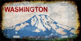 Washington State Background Rusty Novelty Metal License Plate LP-8164 - £14.86 GBP