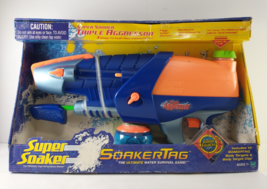 2004 Super Soaker TRIPLE AGGRESSOR Water Squirt Gun w/ Soaker Ball &amp; Tag Targets - £80.38 GBP