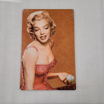 Hollywood Movie Star actress Marilyn Monroe pinup girl steel metal sign - £70.08 GBP