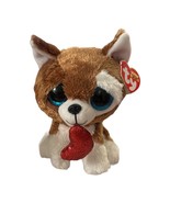 TY Beanie Boos 6&quot; SMOOTCHES Dog Plush Animal TY Tags Brown &amp; White - £8.17 GBP