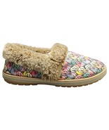 Bobs Cozy Winter Slippers Womens Size US 8 Multi Puppy Print Faux Fur Sl... - $29.30