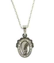 Religious Christian Oval Medal Pendant Virgin Mary Stainless Steel Mothers&#39;day - £10.02 GBP