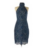 Keepsake Womens Size S High Neck FLy Now Lace Dress Blue Cocktail Party ... - $39.59