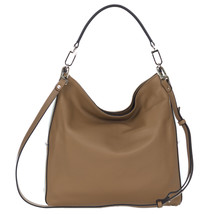 Gianni Chiarini Italian Made Light Brown Pebbled Leather Hobo Shoulder Bag - $490.05