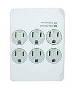 Master Electrician CT-044F 6 Outlet Surge Tap, White - €22,55 EUR