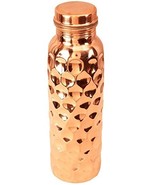 Prisha India Craft Copper Bottle, Diamond Hammered Design, Capacity 900 ... - £27.34 GBP