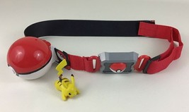 Pokemon Clip &amp; Carry Red Poke Ball Adjustable Belt Pikachu 2016 Tomy Nintendo  - £17.09 GBP