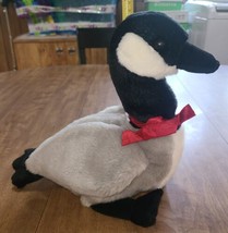 TY Beanie Baby Loosy Goose Plush Bird 2001 Gray Black White 9&quot; Tall Retire. - $32.00