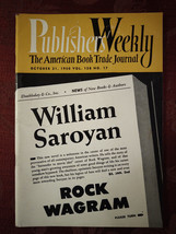 PUBLISHERS WEEKLY Book Trade Journal Magazine October 21 1950 William Saroyan - £12.74 GBP