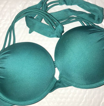 Victoria&#39;s Secret Swim Bombshell Add-2-Cups Bikini 32B Teal Blue - £31.84 GBP
